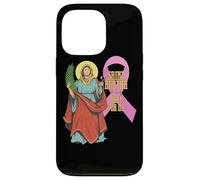 St Agatha Breast Cancer Ribbon Patron Saint Nurses Catholic Case for iPhone 13 Pro