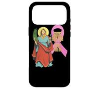 St Agatha Breast Cancer Ribbon Patron Saint Nurses Catholic Case for iPhone 17 Pro Max