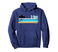 St Agnes Cornwall Belly Boarding Surfing retro surfer Pullover Hoodie