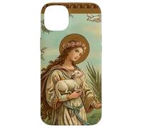St Agnes of Rome Prayer Card Vintage Catholic Art Saints Case for iPhone 14 Plus