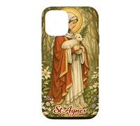 St Agnes of Rome Vintage Art Catholic Patron Saint Case for iPhone 12/12 Pro