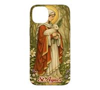 St Agnes of Rome Vintage Art Catholic Patron Saint Case for iPhone 14 Plus