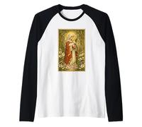 St Agnes of Rome Vintage Art Catholic Patron Saint Raglan Baseball Tee