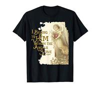 St Agnes of Rome Whom the Angels Serve Vintage Catholic T-Shirt