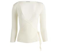ST. Agni Women's Baby Wool Wrap Top Off White