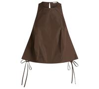 ST. Agni Women's Paper Taffeta Cocoon Top Mocha Small
