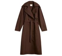 ST. Agni Women's Paper Taffeta Relaxed Trench Mocha XS
