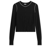 ST. Agni Women's Wool Fine Line Cardigan Black/Off White
