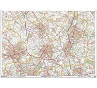 St Albans - AL - Postcode Wall Map - 47" x 33.25" Laminated