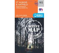 St Albans & Hatfield Map | Weatherproof | Hemel Hempstead & Welwyn Garden City | Ordnance Survey | OS Explorer Active Map 182 | England | Walks | Hiking | Maps | Adventure