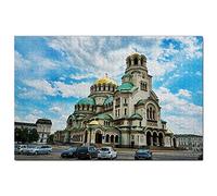 St. Alexander Nevski Cathedral Sofia Bulgaria Jigsaw Puzzle for Adults 100 Piece Travel Gift Souvenir 45,5x35,5CM