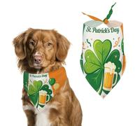 St And Patrick Day in Ireland Bandanas for Dogs Triangle Pet Bibs