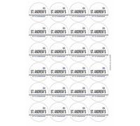 St Andrews B9 City of Birmingham Road Sign Circular Matt Paper Stickers A4 Sheet of 24 (Each Sticker is 45mm Diameter)