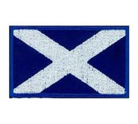 ST ANDREWS CROSS CLOTH PATCH sew on Scots flag badge Scotland blue white Saltire