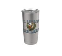 St. Andrews Scotland Crest Aged Stainless Steel Insulated Tumbler