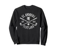 St. Andrews Scotland Crossed Clubs Est. Clubs Distressed Sweatshirt