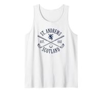 St. Andrews Scotland Crossed Est. 1552 Clubs Navy Ink Tank Top