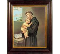 St Anthony Framed Picture Home Blessing Wooden Frame Religious Image