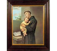 St Anthony Framed Picture Home Blessing Wooden Frame Religious Image