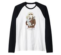 St Anthony of Padua with Christ Child Patron Saint Raglan Baseball Tee