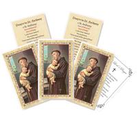 St Anthony Prayer Card - Laminated St Anthony Card, The Lord's Prayer Card - 5 Made in Italy St Anthony Holy Card for Devotion - Saint Anthony of Padua, Patron Saint of Lost Things Theme Set - 6 Items