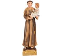 St Anthony Resin Statue Religious Themed Ornament Desktop Decoration Collectible Figurine for Church and Home Décor