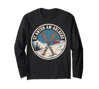 St. Anton Am Arlberg Mountain Sunset Winter Ski Long Sleeve T-Shirt