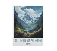 St Anton am Arlberg Tyrol，Jigsaws Puzzles 1000 Pieces Teens Kids Jigsaw Entertainment Toys Brain Challenge Puzzle（75x50cm）-HX33