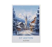 St Anton Austria，Jigsaw Puzzles 1000 Pieces for Adults, Classic Puzzle Kids Puzzle Challenging And Difficult Puzzles for Adults And Teens（75x50cm）-EL11