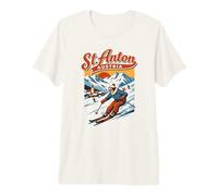 St Anton Austria Ski Retro Ski Skiing Premium T-Shirt