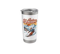 St Anton Austria Ski Retro Ski Skiing Stainless Steel Insulated Tumbler