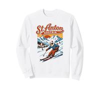 St Anton Austria Ski Retro Ski Skiing Sweatshirt