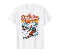 St Anton Austria Ski Retro Ski Skiing T-Shirt