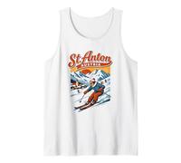 St Anton Austria Ski Retro Ski Skiing Tank Top