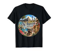 St Augustine FL Florida USA Oldest City Value Graphic T-Shirt, Men, Black, M
