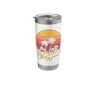St. Augustine Florida Beach Retro Sunset Stainless Steel Insulated Tumbler