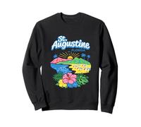St Augustine Florida Beach Sunset Tropical Vacation Floral Sweatshirt