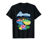 St Augustine Florida Beach Sunset Tropical Vacation Floral T-Shirt