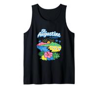 St Augustine Florida Beach Sunset Tropical Vacation Floral Tank Top