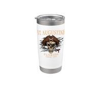 St. Augustine Florida Pirate Skull Since 1565 Orange Stainless Steel Insulated Tumbler