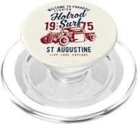 St. Augustine Florida Retro Hotrod Surf Distressed Design PopSockets PopGrip for MagSafe
