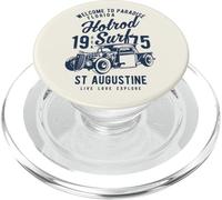St. Augustine Florida Retro Hotrod Surf Distressed Design PopSockets PopGrip for MagSafe