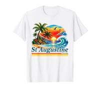 St Augustine Florida Retro Sunset Beach Summer Vacation Value Graphic T-Shirt
