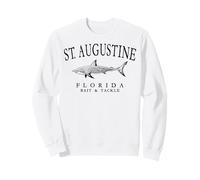 St. Augustine Florida Shark Fishing Retro Black Letters Sweatshirt