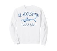 St. Augustine Florida Shark Retro Arched Blue Letters Sweatshirt