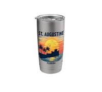 St. Augustine Florida Sunset Castle Stainless Steel Insulated Tumbler