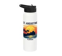 St. Augustine Florida Sunset Castle Stainless Steel Insulated Water Bottle