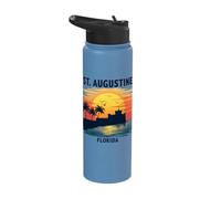 St. Augustine Florida Sunset Castle Stainless Steel Insulated Water Bottle
