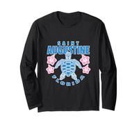 St. Augustine Florida Vacation Sea Turtle Tropical Flower Long Sleeve T-Shirt
