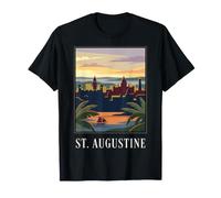 St Augustine Florida Vintage Coastal Travel Design T-Shirt